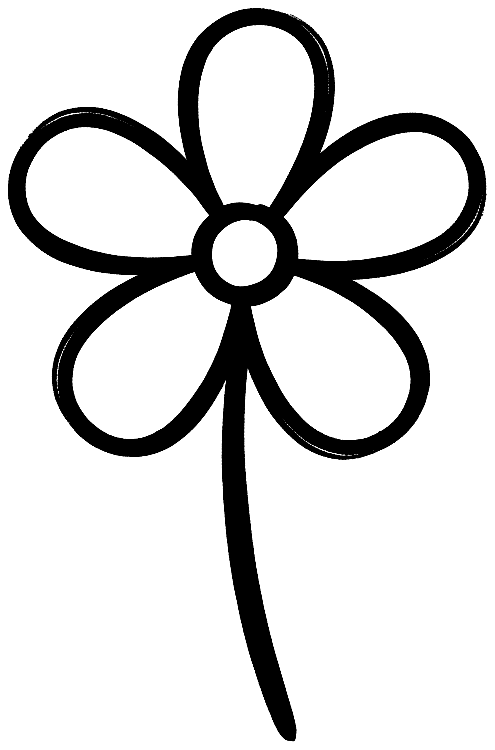 زهرة مرسومة